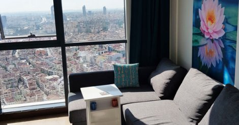 İstanbul Dumankaya İkon'da Full Eşyalı Kiralık Stüdyo (Haftalık, Aylık)