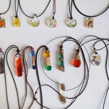 Ahşap Reçine 2019 Yaz Modası Kolyeler