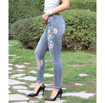 Çiçek Basklı Skinny Jean | ItsModa.com