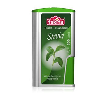 Takita Stevia tablet 100 ve 300'lük Dispanser
