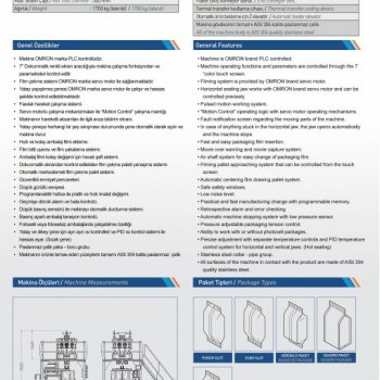 Tam Otomatik Paketleme Makinası | MS-OTP-10