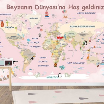 Çocuk Odası Duvar Kağıdı | Dünya Haritası