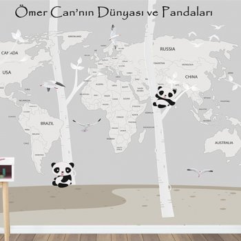 Çocuk Odası Panda Duvar Kağıdı