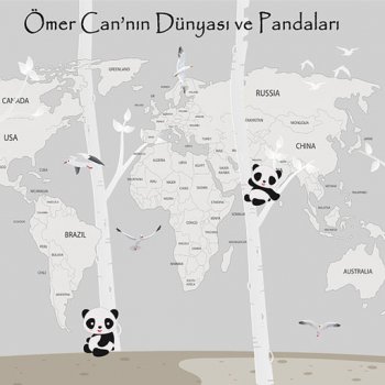 Çocuk Odası Panda Duvar Kağıdı