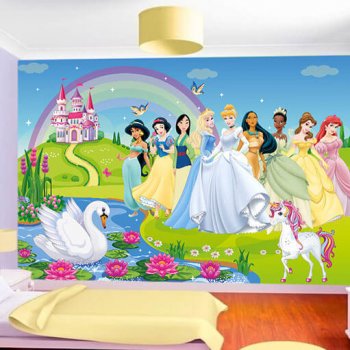 Prensesler Çocuk Odası Duvar Kağıdı