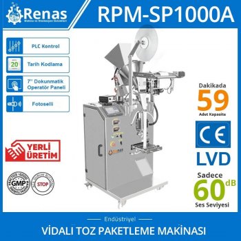 RPM-S1000A Tam Otomatik Vidalı Toz Paketleme Makinası