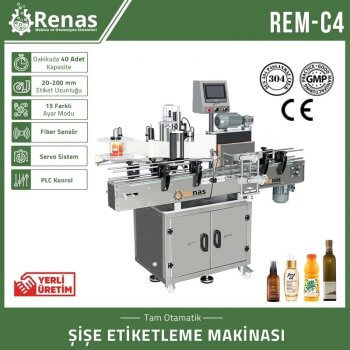 Tam Otomatik Şişe Etiketleme Makinası | REM-C4