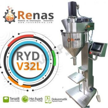 Renas V-32L Toz Dolum Makinası  (25-5000 GR)