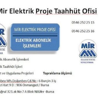 Elektrik Abone Projesi Çizimi | Bursa