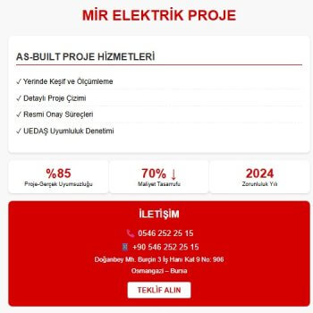 Bursa As-built (Son Durum) Proje Hizmetleri