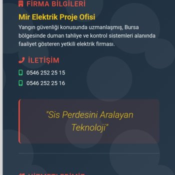 Duman Tahliye ve Kontrol Sistemleri | Bursa Proje Firması Mir Elektrik