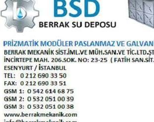 Berrak Mekanik Modüler Su Depoları