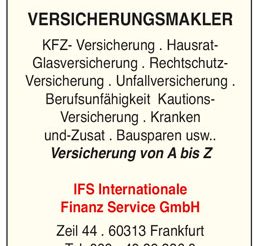 IFS Internationale Finanz Service |  Frankfurt