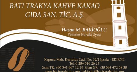 Batı Trakya Kahve Kakao A.Ş. | HACI ŞERAFETTİN