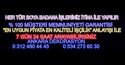 Ankara Boya-Badana-Dekorasyon