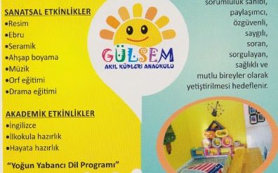 Gülsem Akıl Küpleri Gündüz Bakımevi