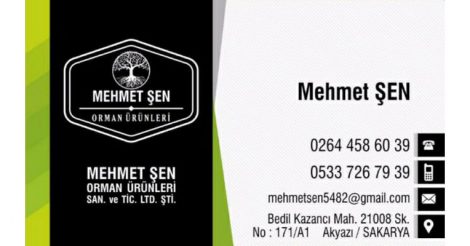 Mehmet Şen Orman Ürünleri San. Tic. Ltd. Şti.
