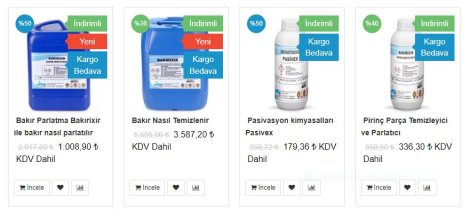 Mesa Kimya  Yağ Sökücü, Pas Sökücü, Kireç Çözücü Ürünler