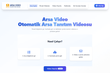 Arsa Video | Otomatik Arsa Tanıtım Videosu Platformu